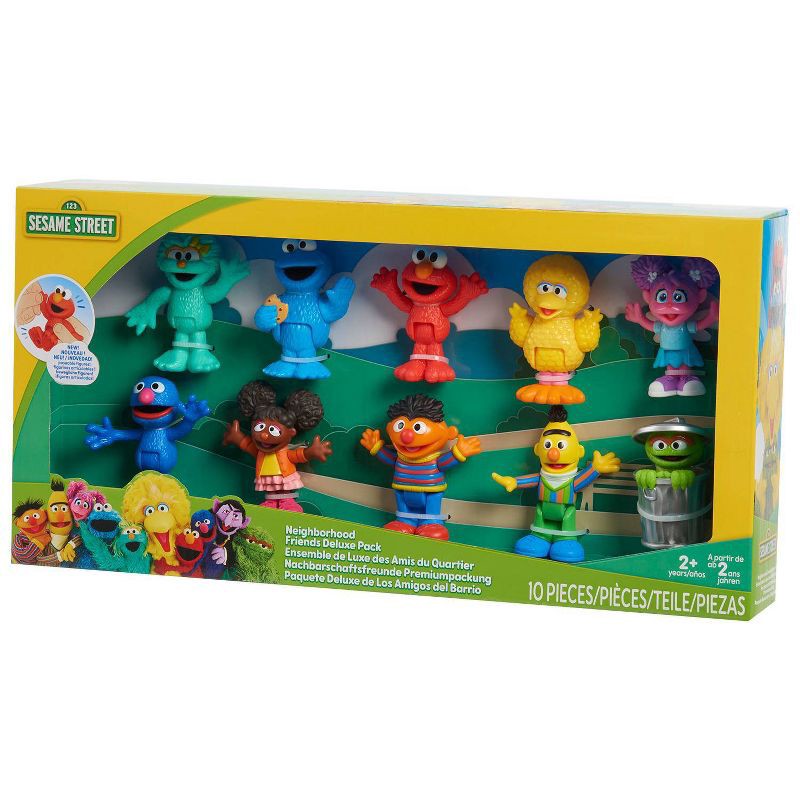 slide 6 of 9, Just Play Sesame Street Neighborhood Friends Deluxe Figures 10pk (Target Exclusive), 10 ct