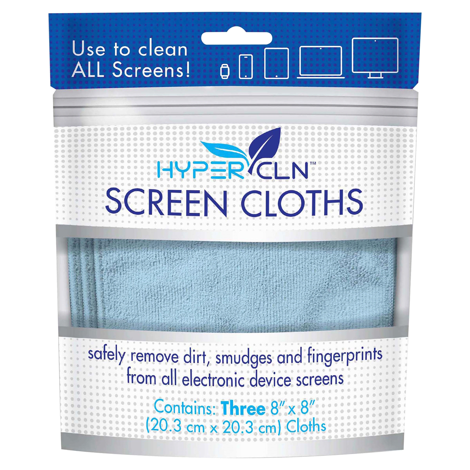 slide 2 of 2, HYPERCLN Microfiber Screen Cloths, 3 ct
