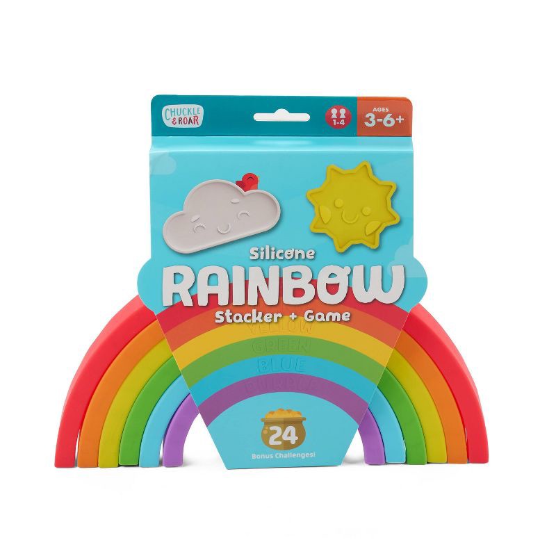 slide 1 of 7, Chuckle & Roar Mini Rainbow Stacker Kids' Puzzle - 8pc, 8 ct