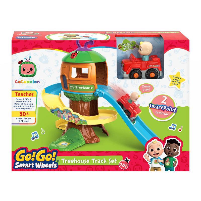 slide 6 of 10, VTech CoComelon Go! Go! Smart Wheels Treehouse Track Set, 1 ct