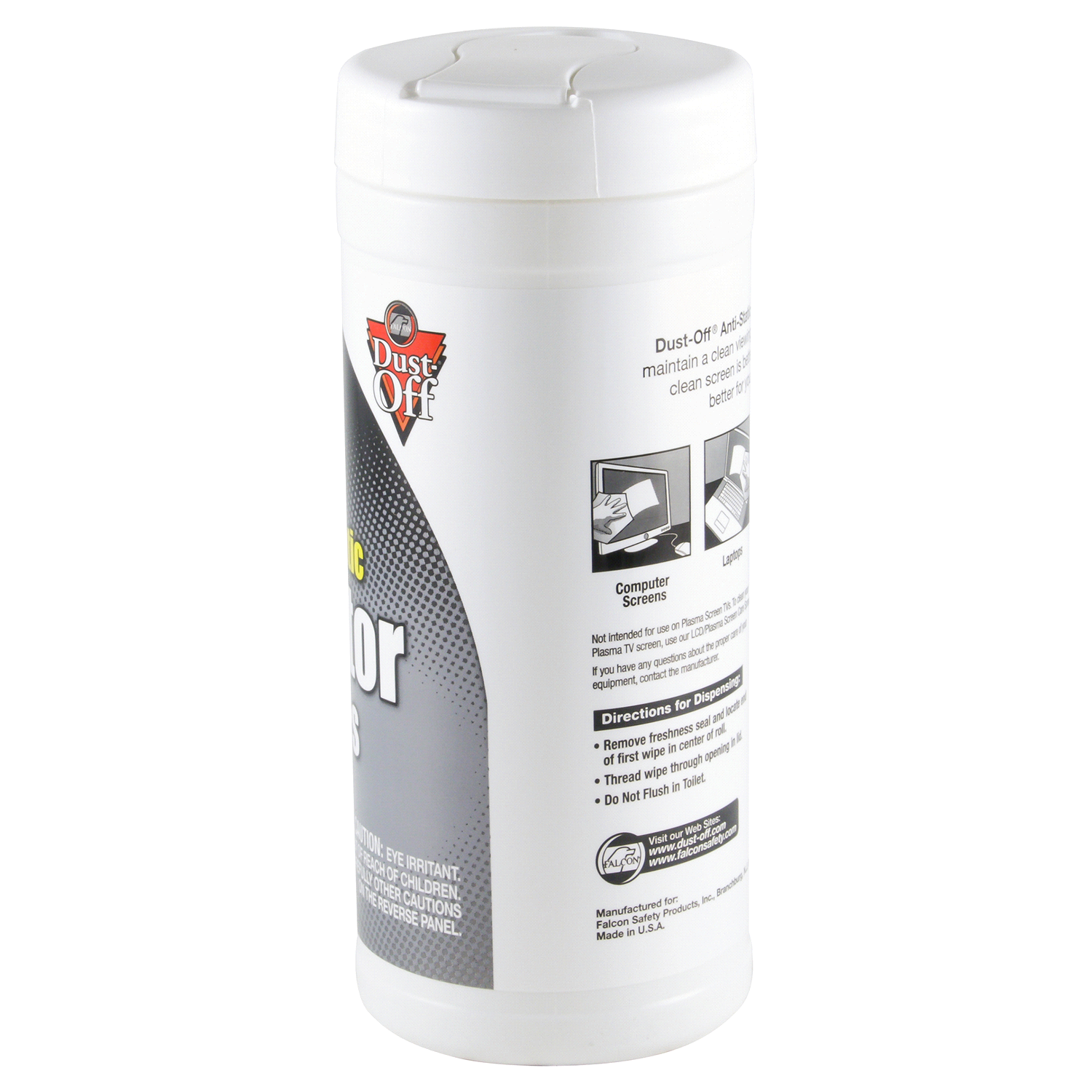 slide 3 of 3, Falcon Dust-Off Anti-Static Wipes, 80 ct