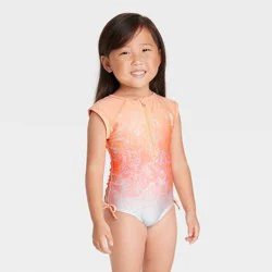 Toddler Girls' Ombre One Piece Swimsuit - Cat & Jack Orange 12M