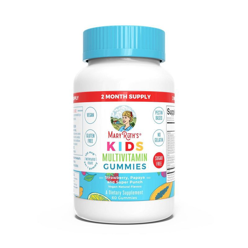 slide 1 of 4, MaryRuth's Kids' Sugar-Free Vegan Multivitamin Gummies - 60ct, 60 ct