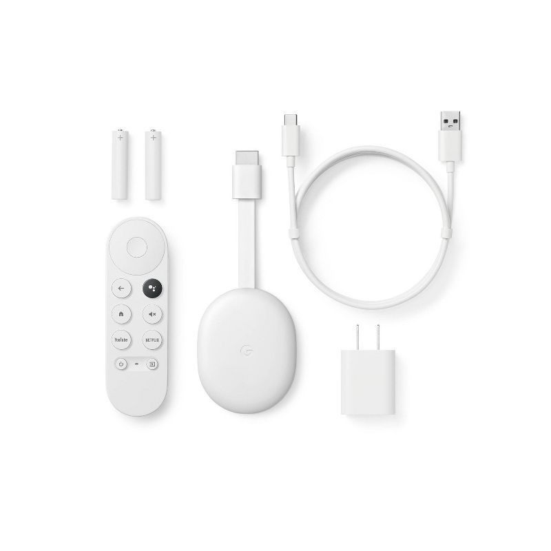 slide 6 of 9, Google Chromecast with Google TV (HD) - Snow, 1 ct