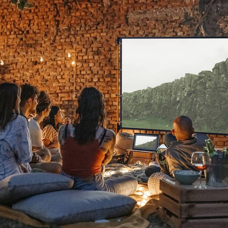 slide 6 of 7, Vankyo 100" Projector Screen with Stand, 1 ct