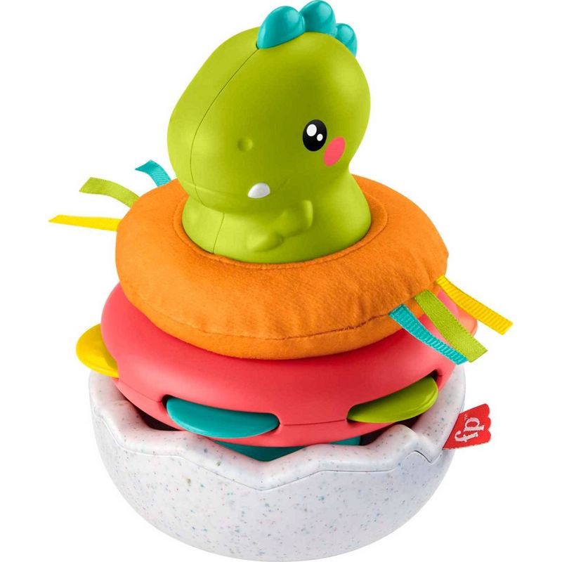 slide 1 of 4, Fisher-Price Paradise Pals Wobble & Stack Dino, 1 ct