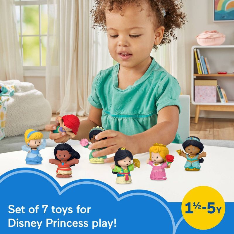 slide 2 of 6, Little People Disney Princess Figures 7pk, 7 ct