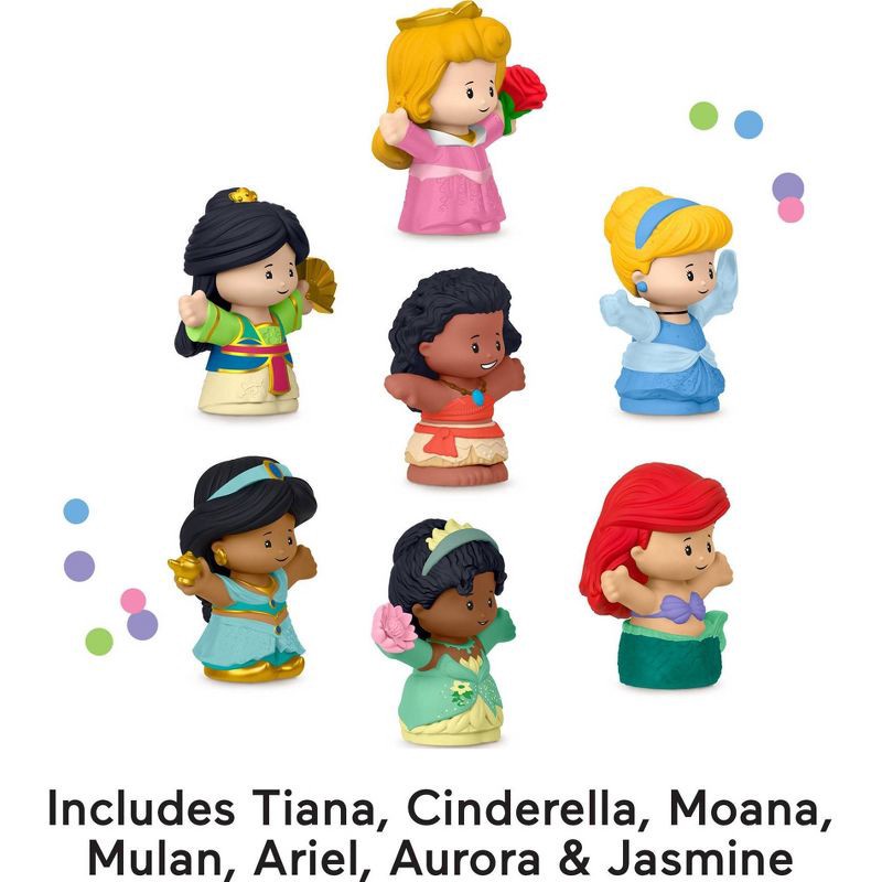 slide 3 of 6, Little People Disney Princess Figures 7pk, 7 ct