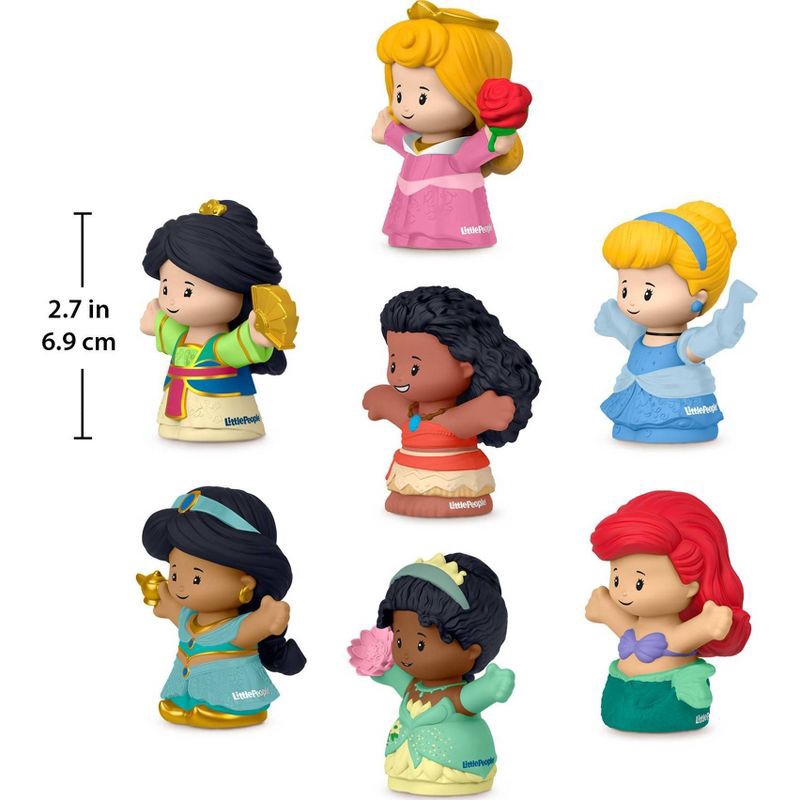 slide 4 of 6, Little People Disney Princess Figures 7pk, 7 ct