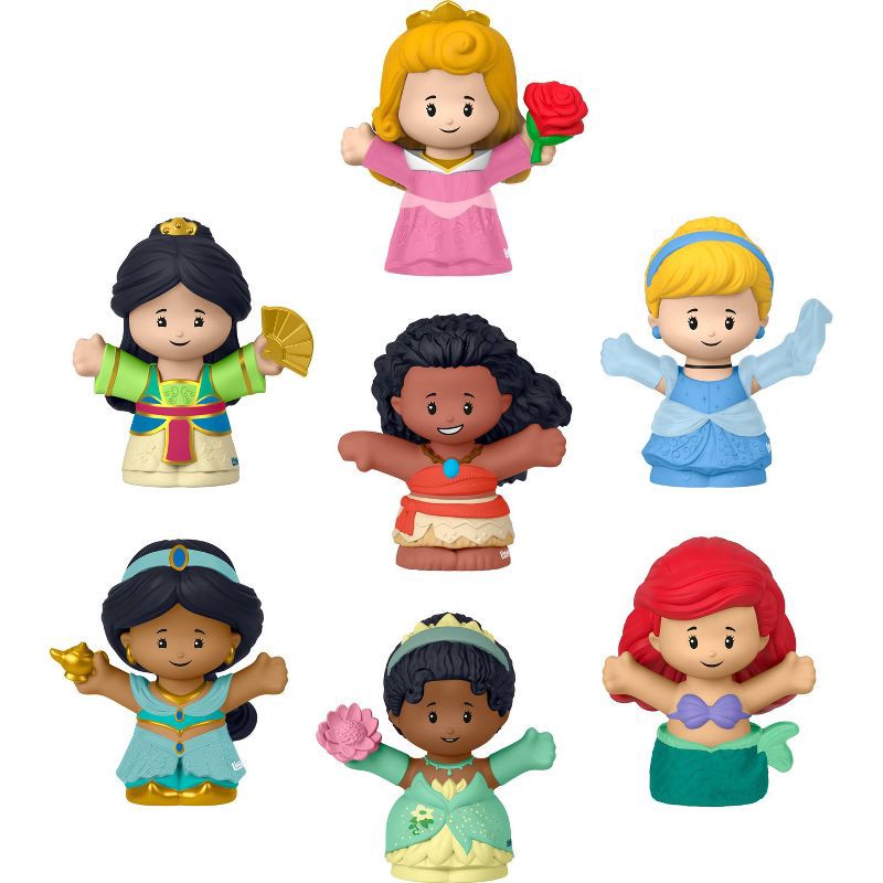 slide 1 of 6, Little People Disney Princess Figures 7pk, 7 ct