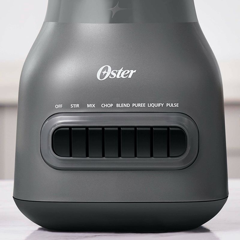 slide 6 of 6, Oster Easy-to-Clean Blender with Dishwasher-Safe Glass Jar with a 20 oz. Blend-n-Go Cup: 700W, 8 Speeds, Smoothie Blender, 20 oz