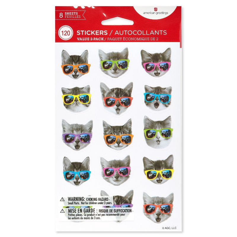 slide 5 of 5, Carlton Cards 120ct Stickers Cats and Dogs, 120 ct