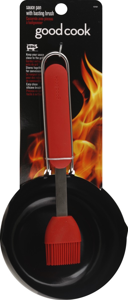 slide 2 of 2, Good Cook 16oz Nonstick Iron BBQ Sauce Pan with Stainless Steel Handle and Basting Brush, 1 ct