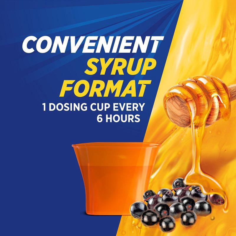 slide 10 of 14, Theraflu Multi-Symptom Flu Relief Max Strength Day & Night Liquid - Honey Elderberry - 16.6 fl oz, 16.6 fl oz