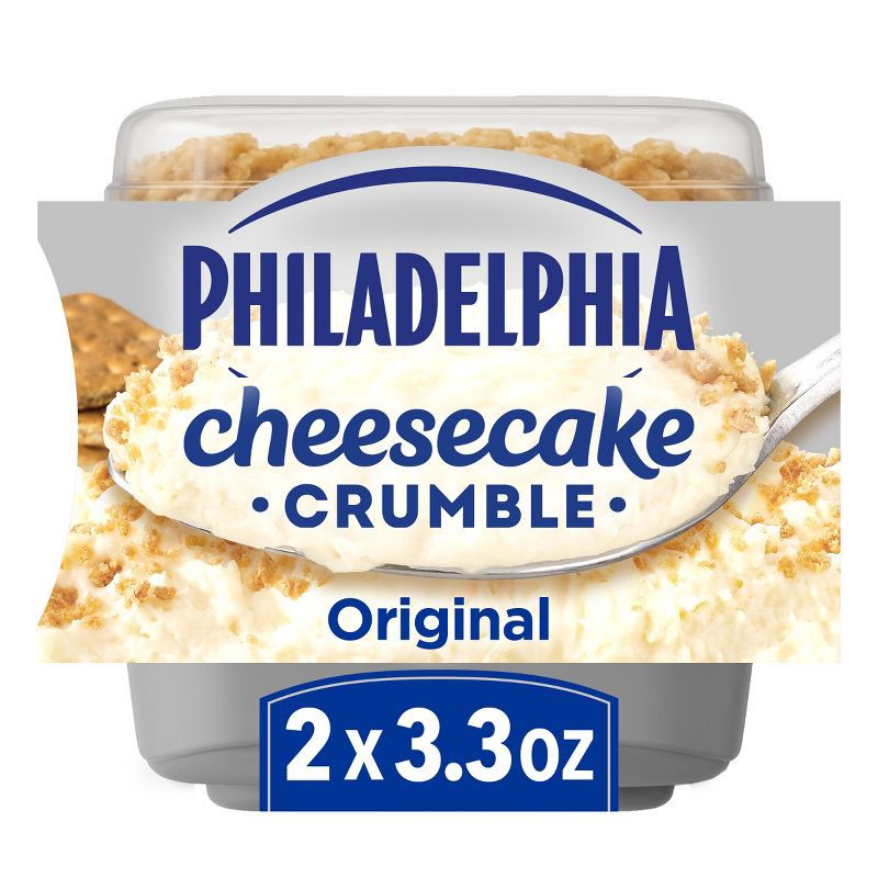 slide 1 of 9, Philadelphia Original Cheesecake Crumble Dessert - 6.6oz/2ct, 6.6 oz, 2 ct