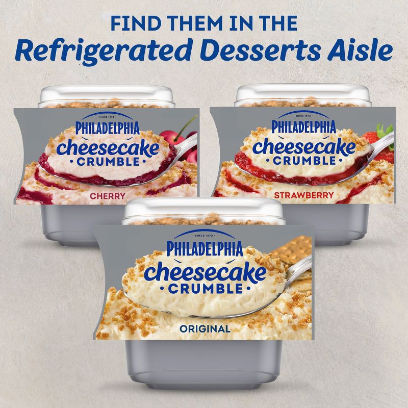 slide 4 of 13, Philadelphia Original Cheesecake Crumble Dessert - 6.6oz/2ct, 6.6 oz, 2 ct