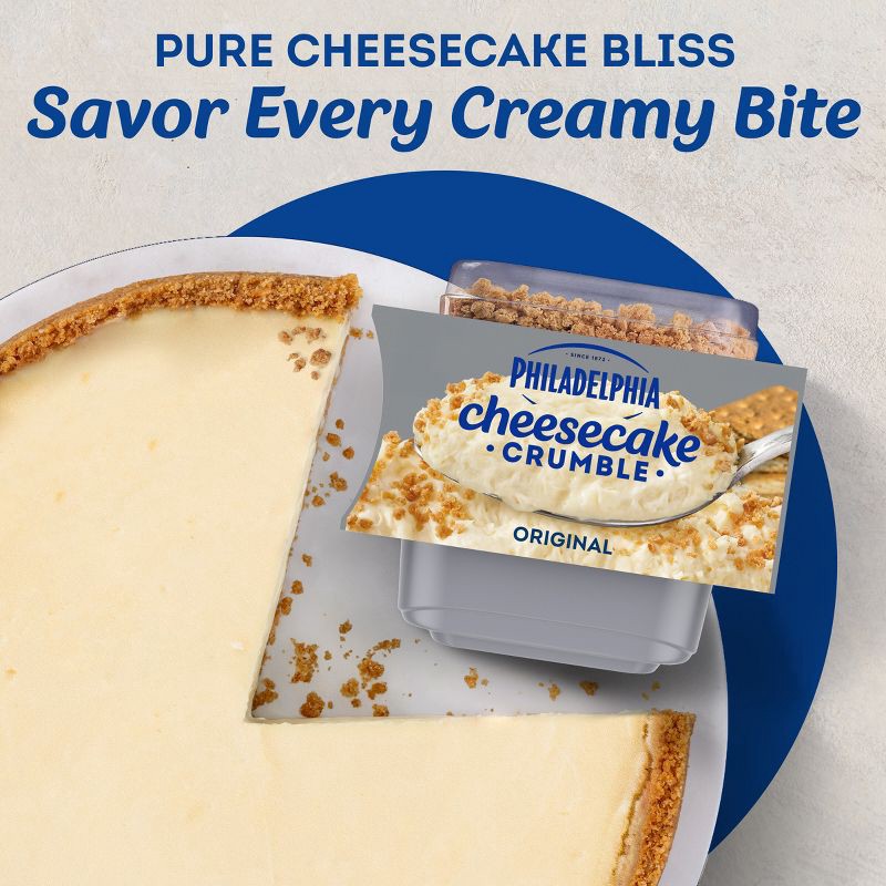 slide 8 of 13, Philadelphia Original Cheesecake Crumble Dessert - 6.6oz/2ct, 6.6 oz, 2 ct