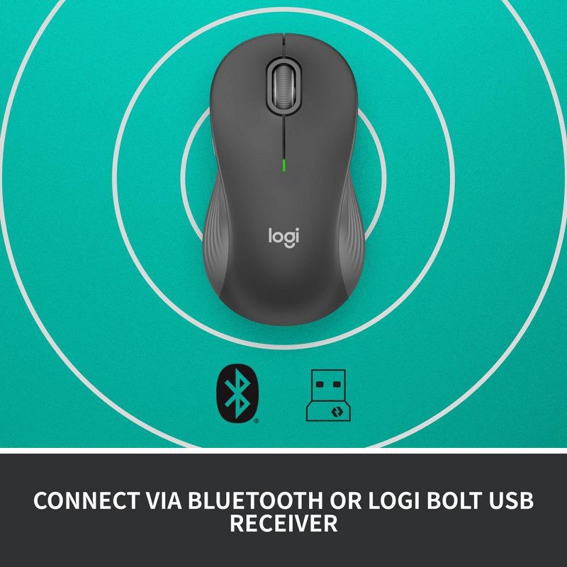 slide 7 of 7, Logitech Signature M550 Wireless Mouse - Large - Graphite, 1 ct