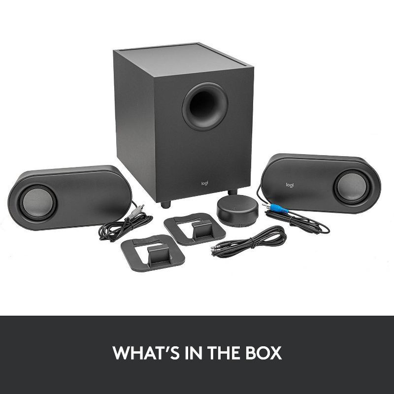 slide 7 of 7, Logitech Z407 Bluetooth Computer Speakers and Subwoofer with Wireless Control: USB, 3.5mm Jack, 1 ct