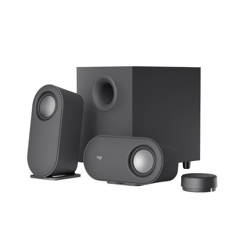 slide 1 of 7, Logitech Z407 Bluetooth Computer Speakers and Subwoofer with Wireless Control: USB, 3.5mm Jack, 1 ct