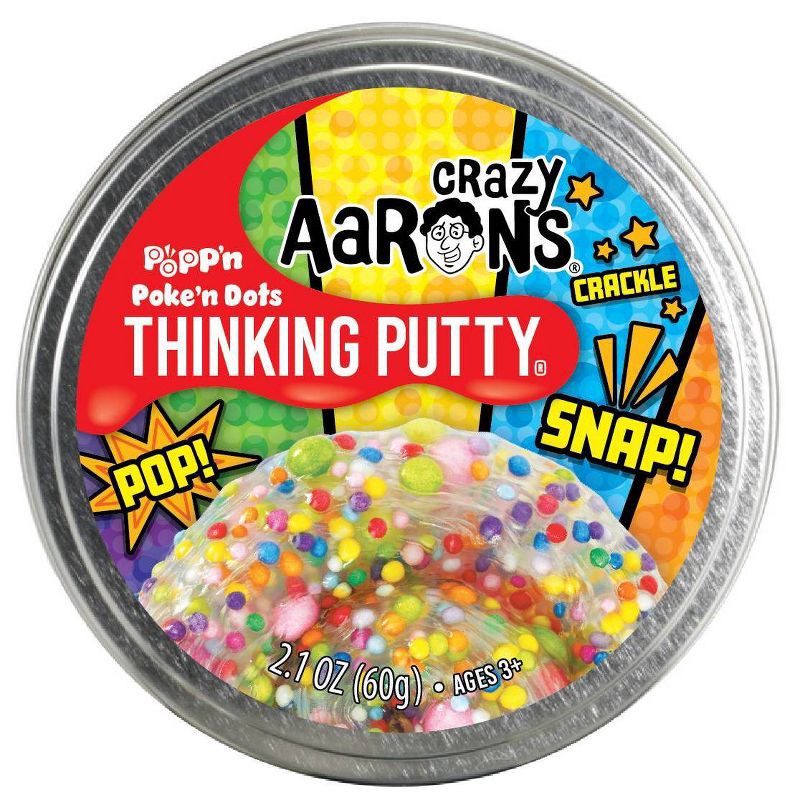 slide 3 of 4, Crazy Aaron's Poke'n Dots - 3.5" Thinking Putty Tin, 1 ct
