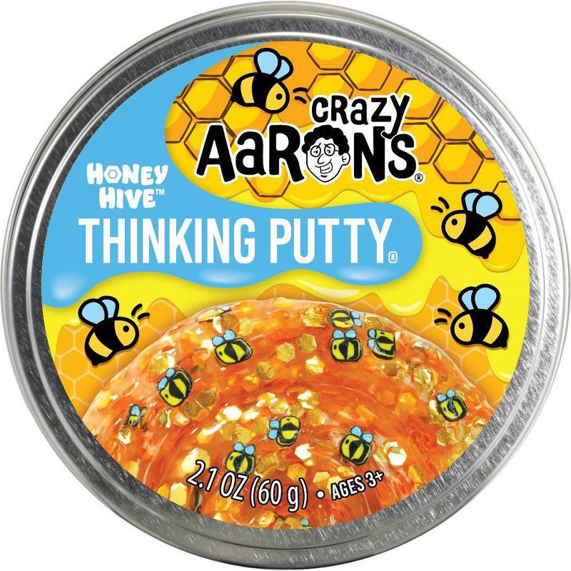 slide 3 of 3, Crazy Aaron's Honey Hive - 3.5" Thinking Putty Tin, 1 ct