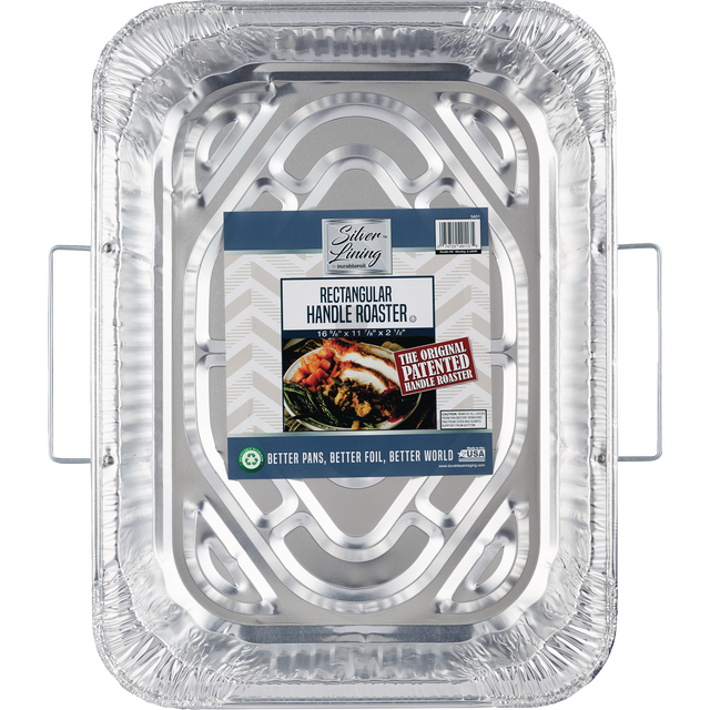 slide 1 of 1, Durable Packaging NON BRAND Rectangular Handle Roaster, 1 ct
