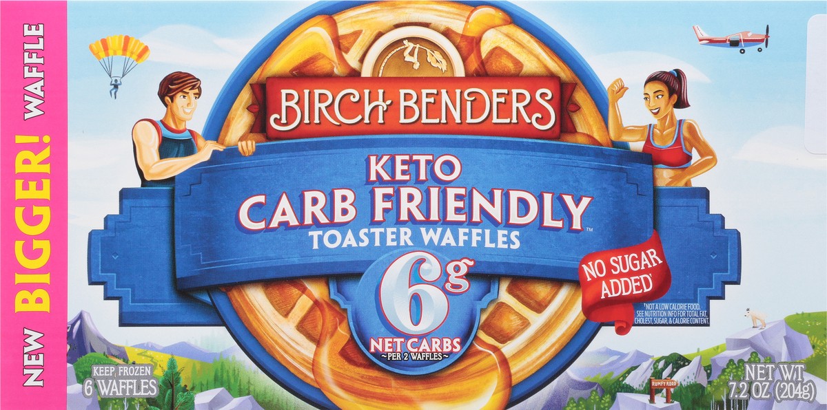 slide 8 of 9, Birch Benders Carb Friendly Toaster Waffles 6 ea, 7.2 oz