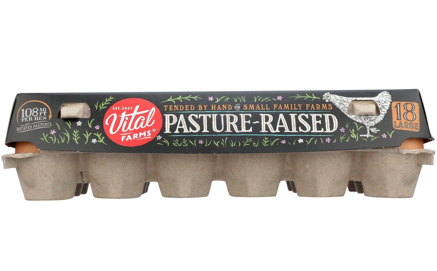 slide 1 of 1, Vital Farms Pasture Raised Eggs 18 Ct Carton, 18 ct