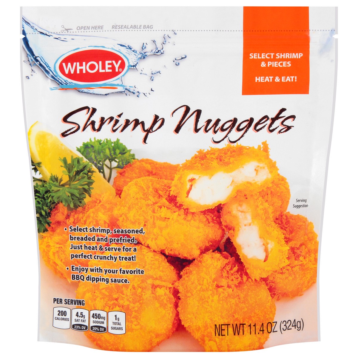 slide 1 of 13, Wholey Shrimp Nuggets 11.4 oz, 11.4 oz