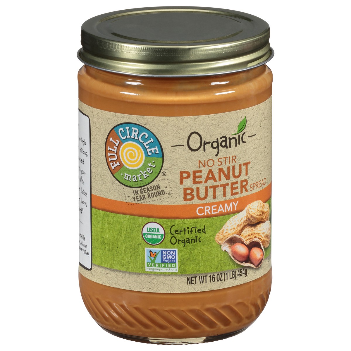 slide 17 of 18, Full Circle Market Organic Creamy Peanut Butter Spread 16 oz, 16 oz