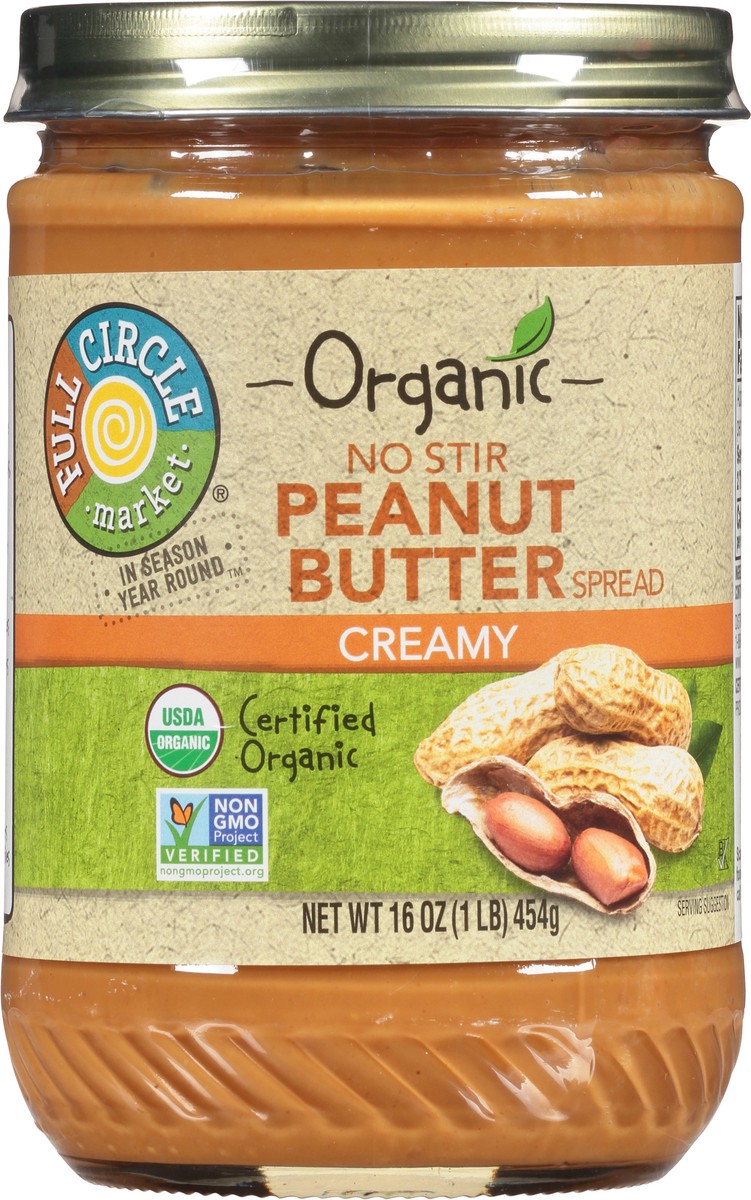 slide 11 of 18, Full Circle Market Organic Creamy Peanut Butter Spread 16 oz, 16 oz