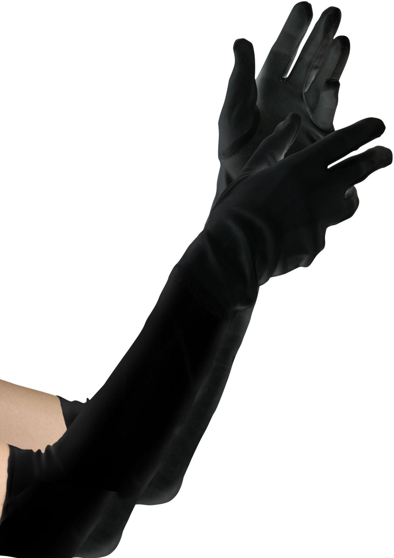 slide 1 of 1, Party City Child Black Elbow Gloves, 1 ct