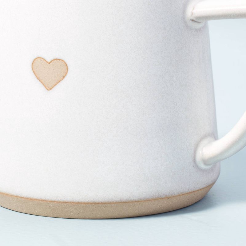 16oz Matte Stoneware Mug Cream - Hearth & Hand™ with Magnolia