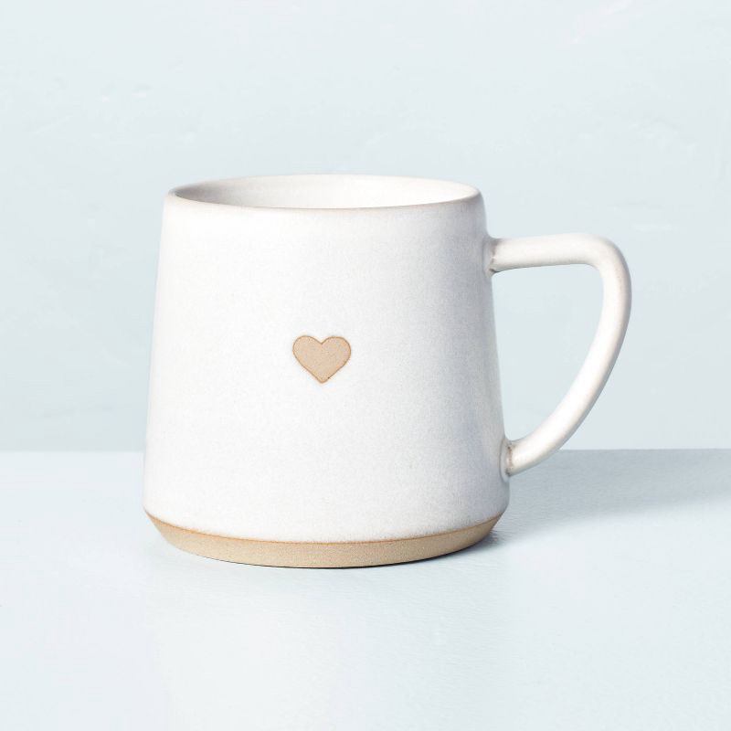 16oz Matte Stoneware Mug Cream - Hearth & Hand™ with Magnolia