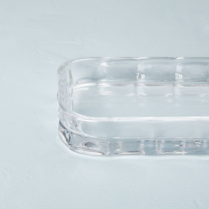 DW KR KS Clear, Clear Clear Crystal Glass Vanity Tray