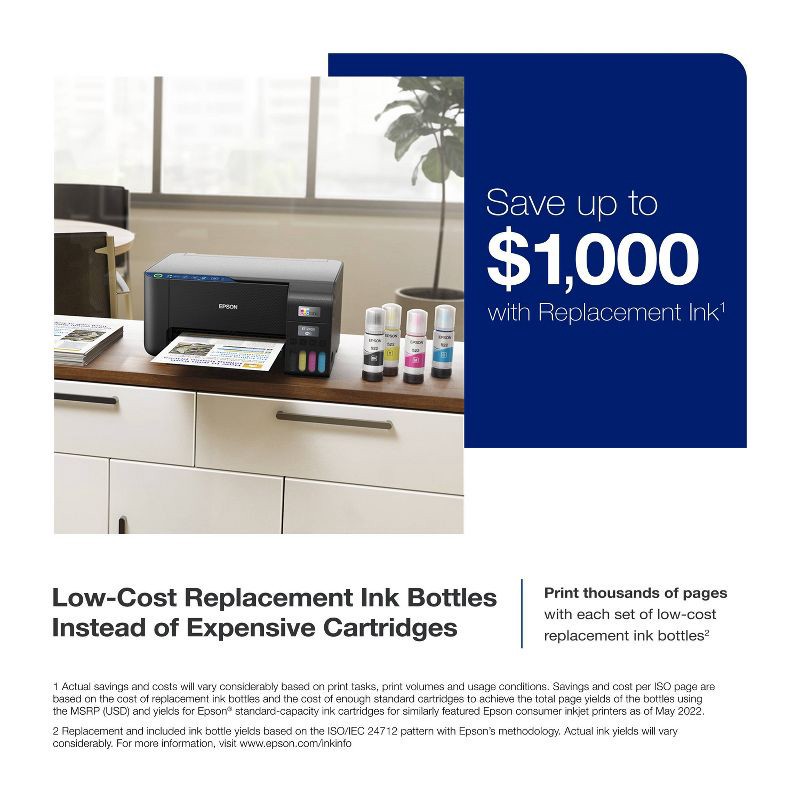 slide 3 of 12, Epson EcoTank ET-2400 All-in-One Cartridge-Free Supertank Printer, Copier, Scanner - Black, 1 ct