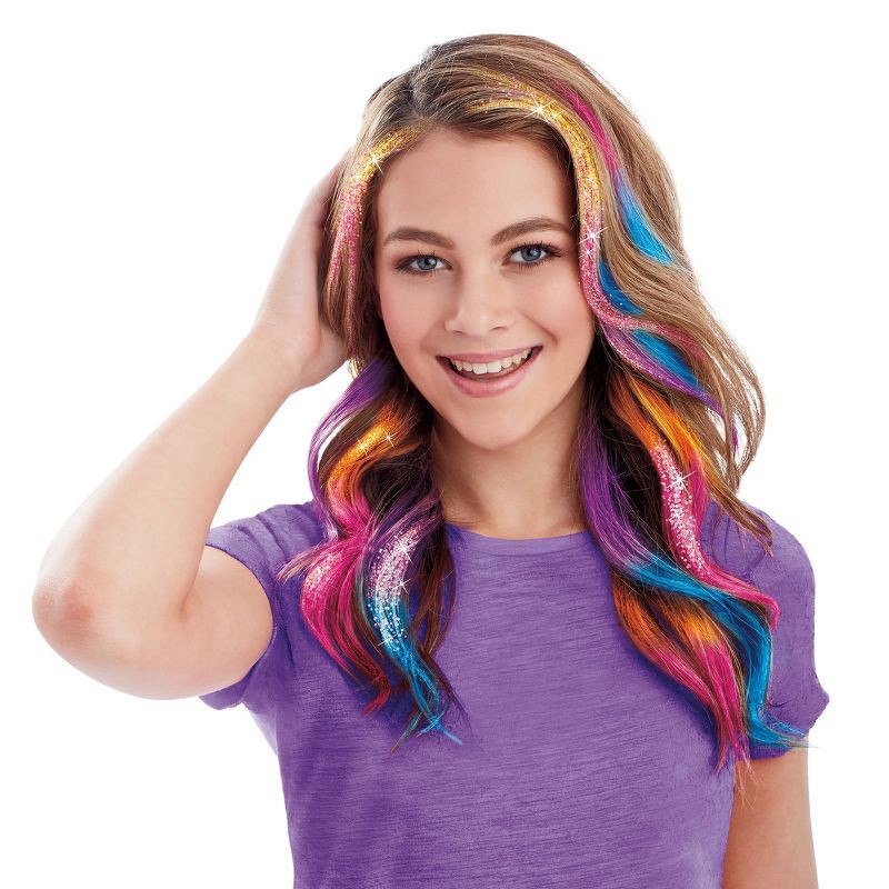 slide 8 of 12, My Look Color Effects Bold & Bright Hair Extension Studio: Craft Activity Kit with Hair Clips, 1 ct