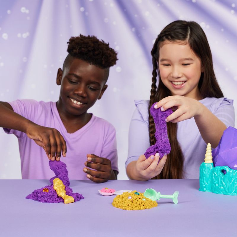 slide 3 of 9, Kinetic Sand Mermaid Crystal Playset, 1 ct