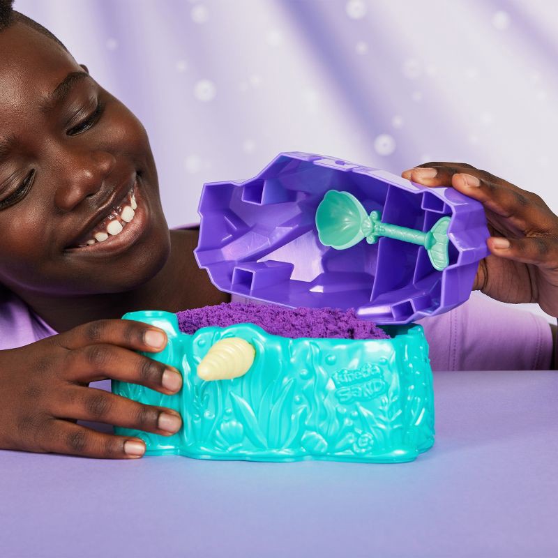 slide 5 of 9, Kinetic Sand Mermaid Crystal Playset, 1 ct