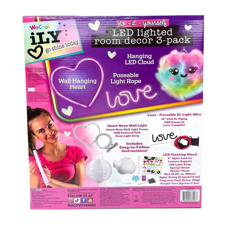 slide 3 of 6, iLY Lumiglow DIY LED Lighted Room Decor 3pk, 3 ct