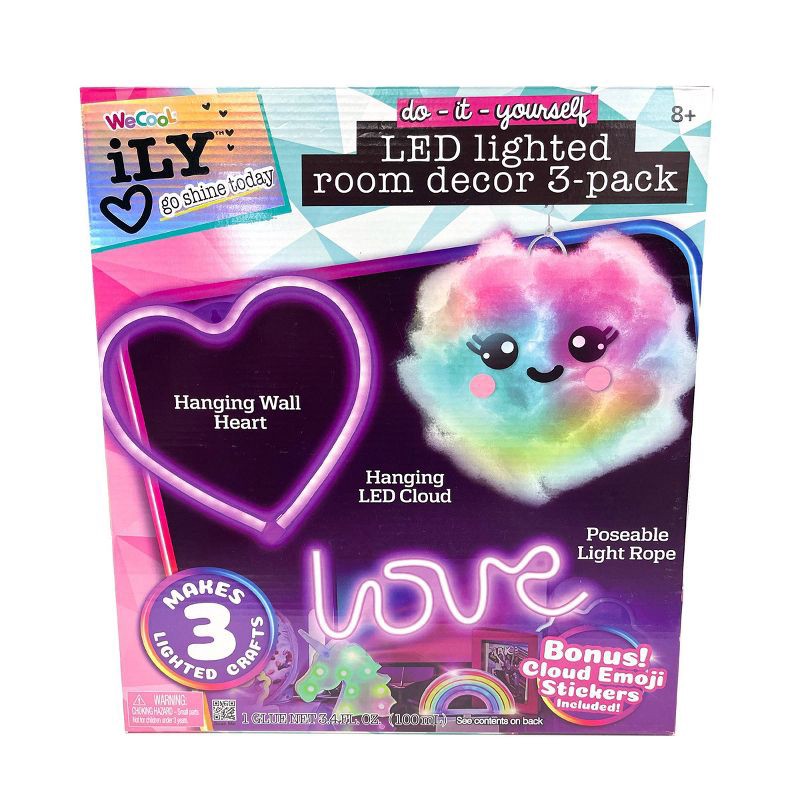slide 1 of 6, iLY Lumiglow DIY LED Lighted Room Decor 3pk, 3 ct