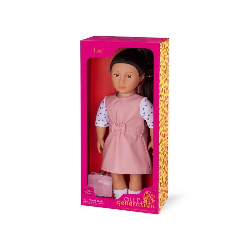 slide 4 of 4, Our Generation Lin with School Lunch Box 18" Doll, 1 ct