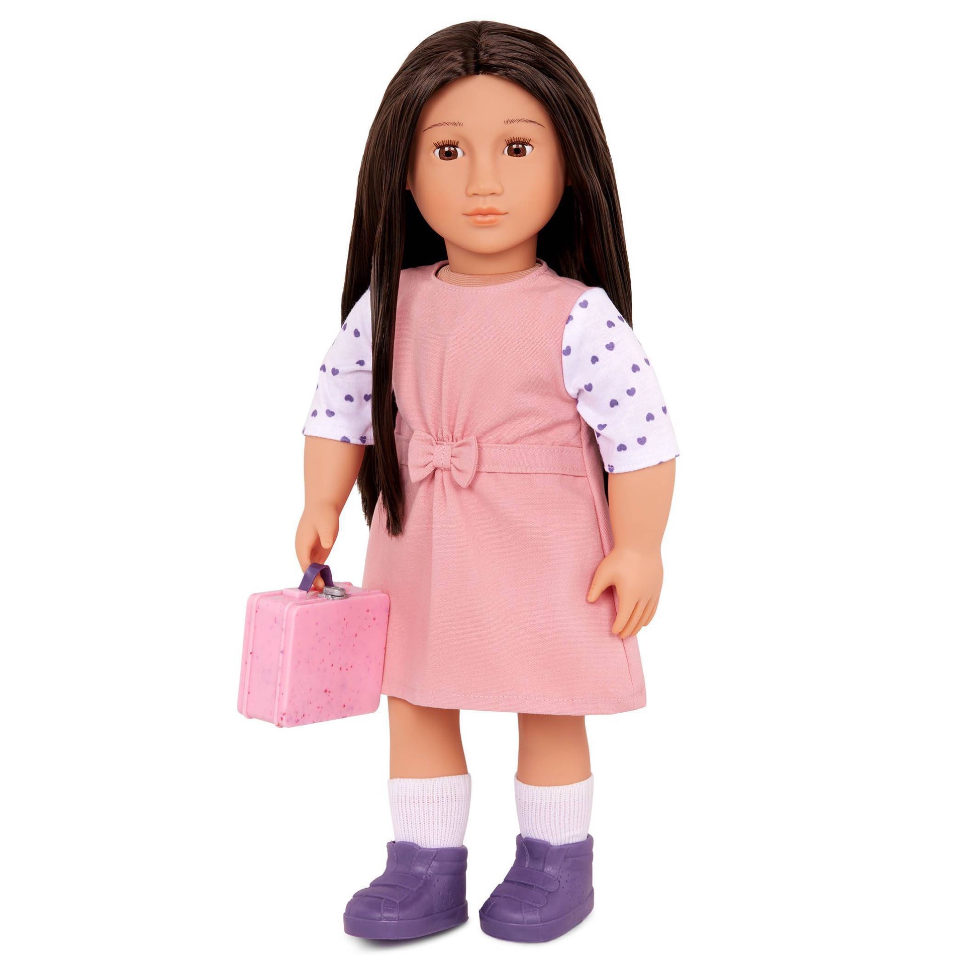 Blue School Lunchbox w Lunch 18 inch American Girl Doll Food