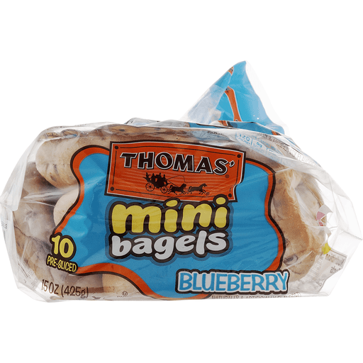 slide 5 of 9, Thomas Mini Bagels Blueberry 15 Oz, 15 oz