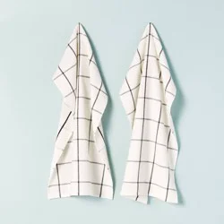 2ct Ticking Stripe Kitchen Towel Set Dark Gray/cream - Hearth & Hand™ With  Magnolia : Target