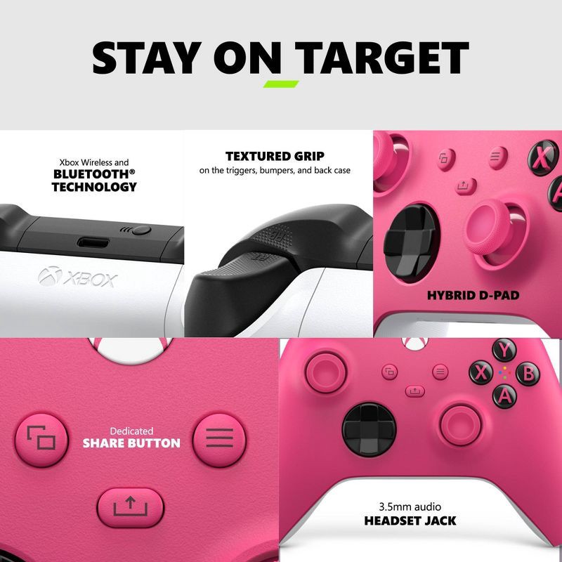 slide 4 of 9, Microsoft Xbox Series X|S Wireless Controller - Deep Pink, 1 ct