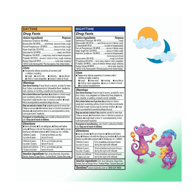 slide 6 of 7, Hyland's Naturals Kids' Cough & Mucus Combo Pack Syrup - Grape - 8 fl oz, 8 fl oz