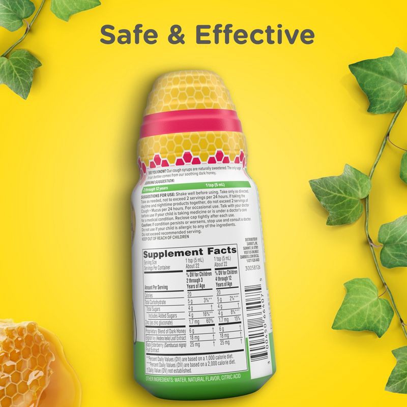 slide 8 of 12, Zarbee's Kid's Cough + Mucus Daytime with Honey, Ivy Leaf, Zinc & Elderberry - Mixed Berry - 4 fl oz, 4 fl oz