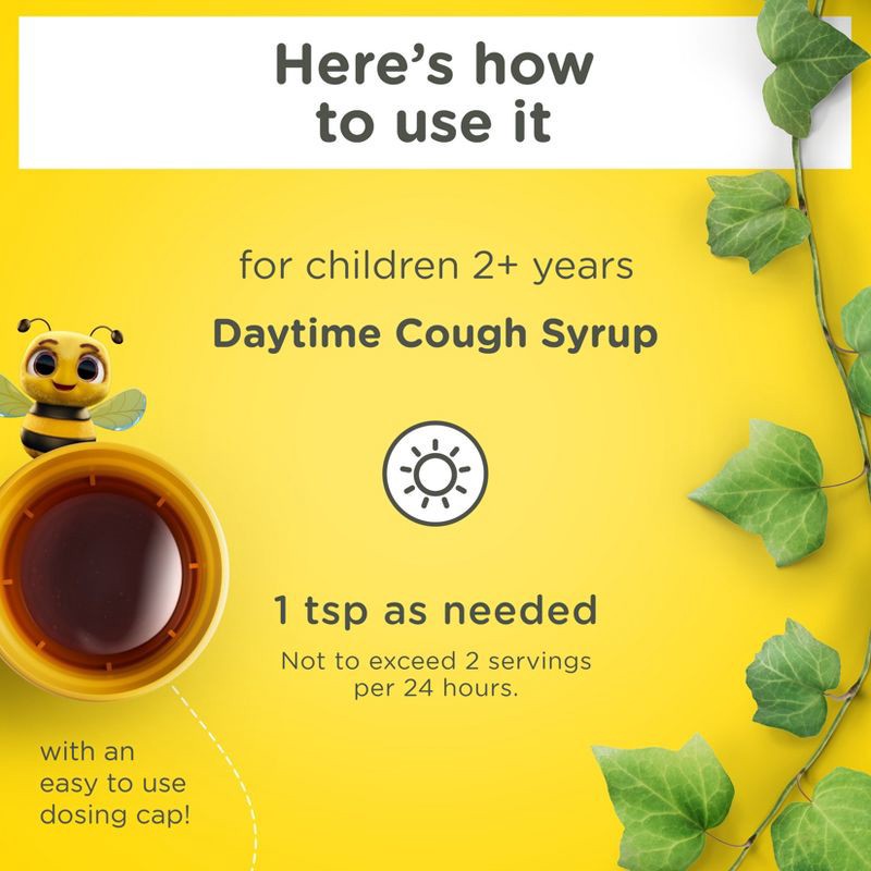 slide 9 of 12, Zarbee's Kid's Cough + Mucus Daytime with Honey, Ivy Leaf, Zinc & Elderberry - Mixed Berry - 4 fl oz, 4 fl oz